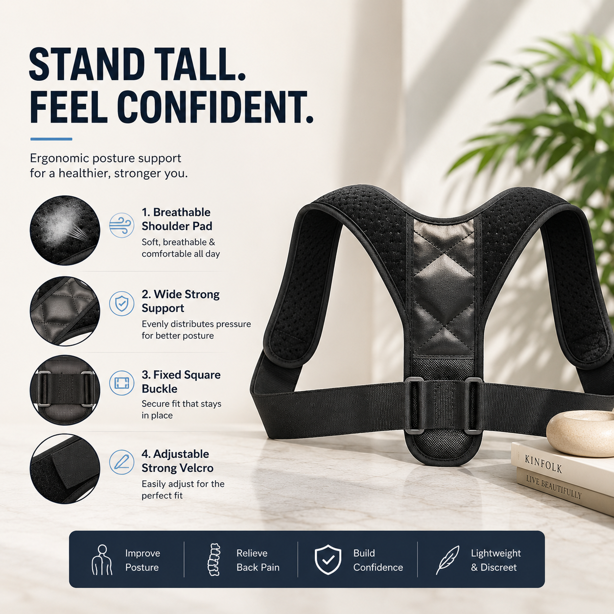 Adjustable Posture Corrector Back Support