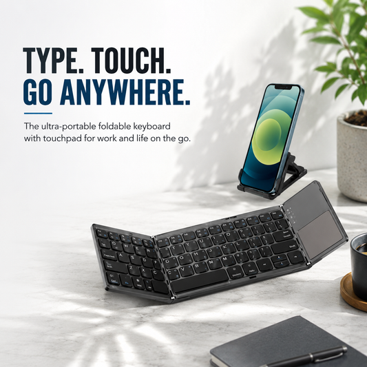 Folding keyboard with Bluetooth